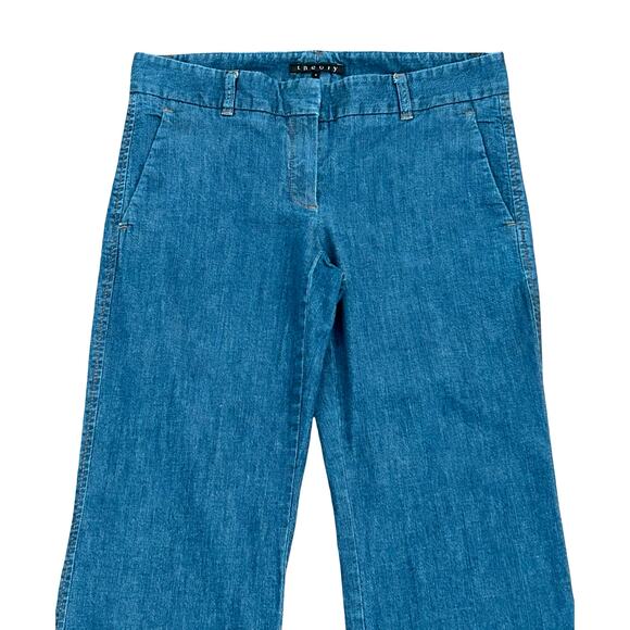 Theory Denim Flare Trouser Jeans Size 4 Designer Business Casual Going Out - Picture 5 of 12